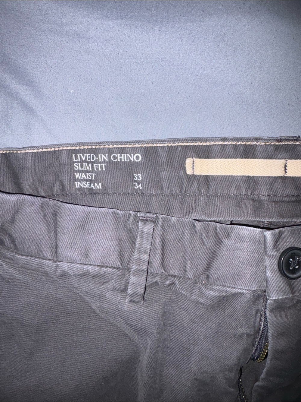 Banana Republic Lived-In Slim Fit Chino Pants - Charcoal